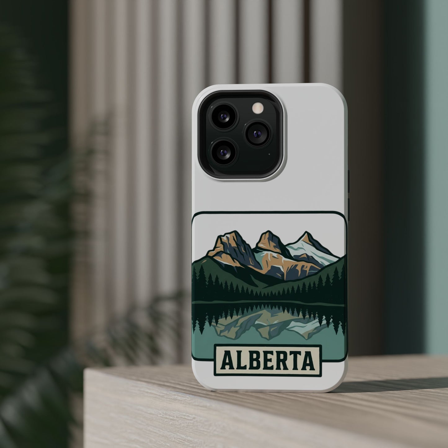 Alberta Mountain Lake Phone Case — Magnetic Impact-Resistant Protective Cover