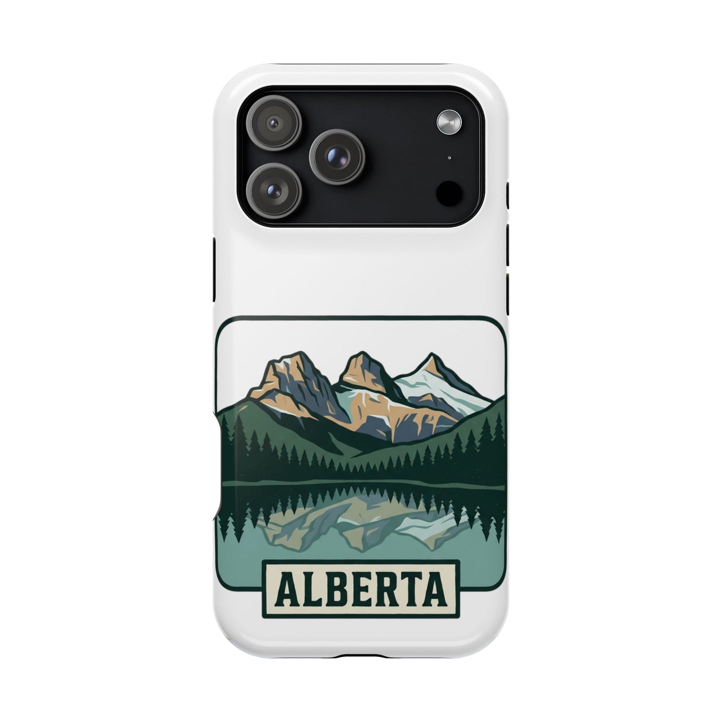 Alberta Mountain Lake Phone Case — Magnetic Impact-Resistant Protective Cover