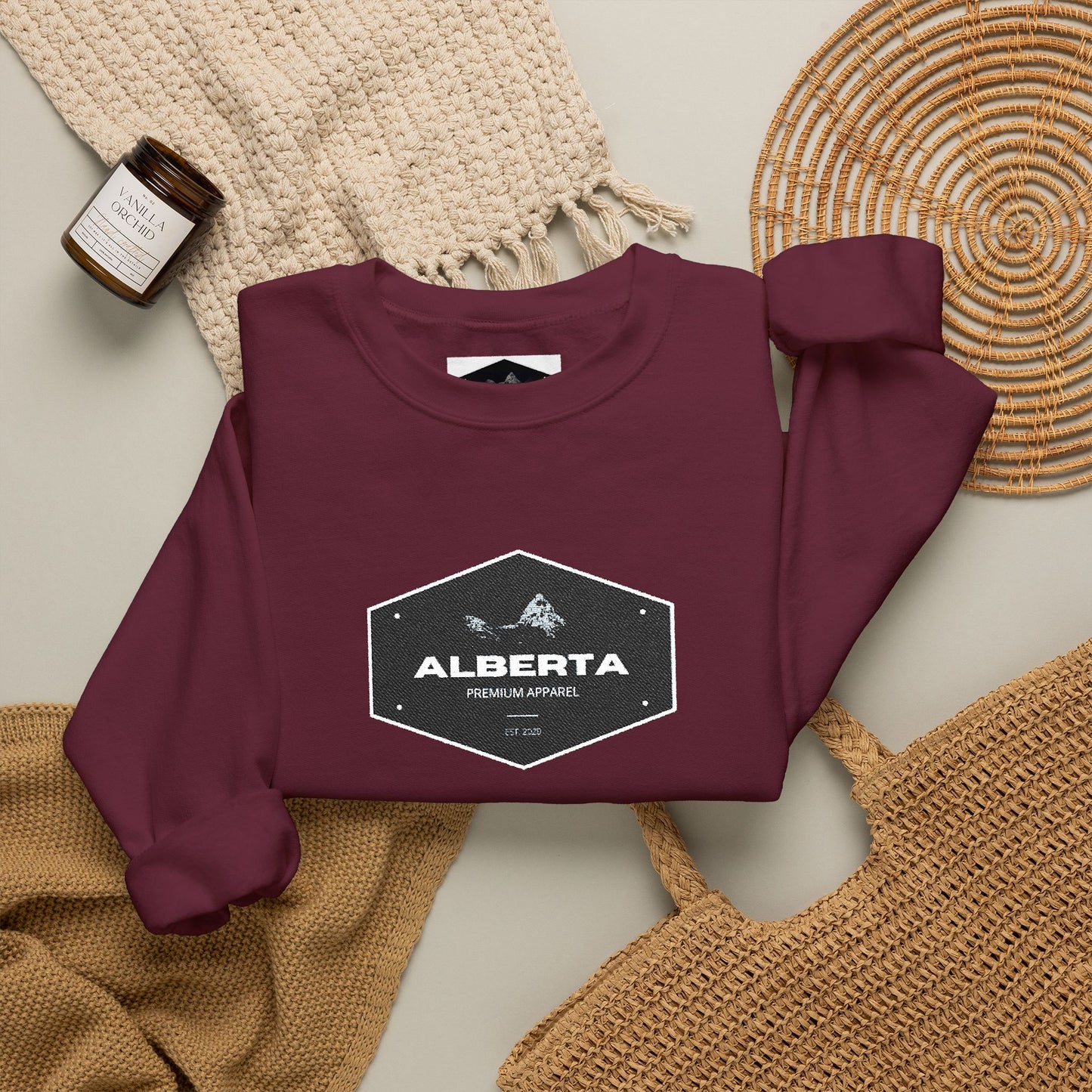 Alberta Premium Mountain Crewneck Sweatshirt