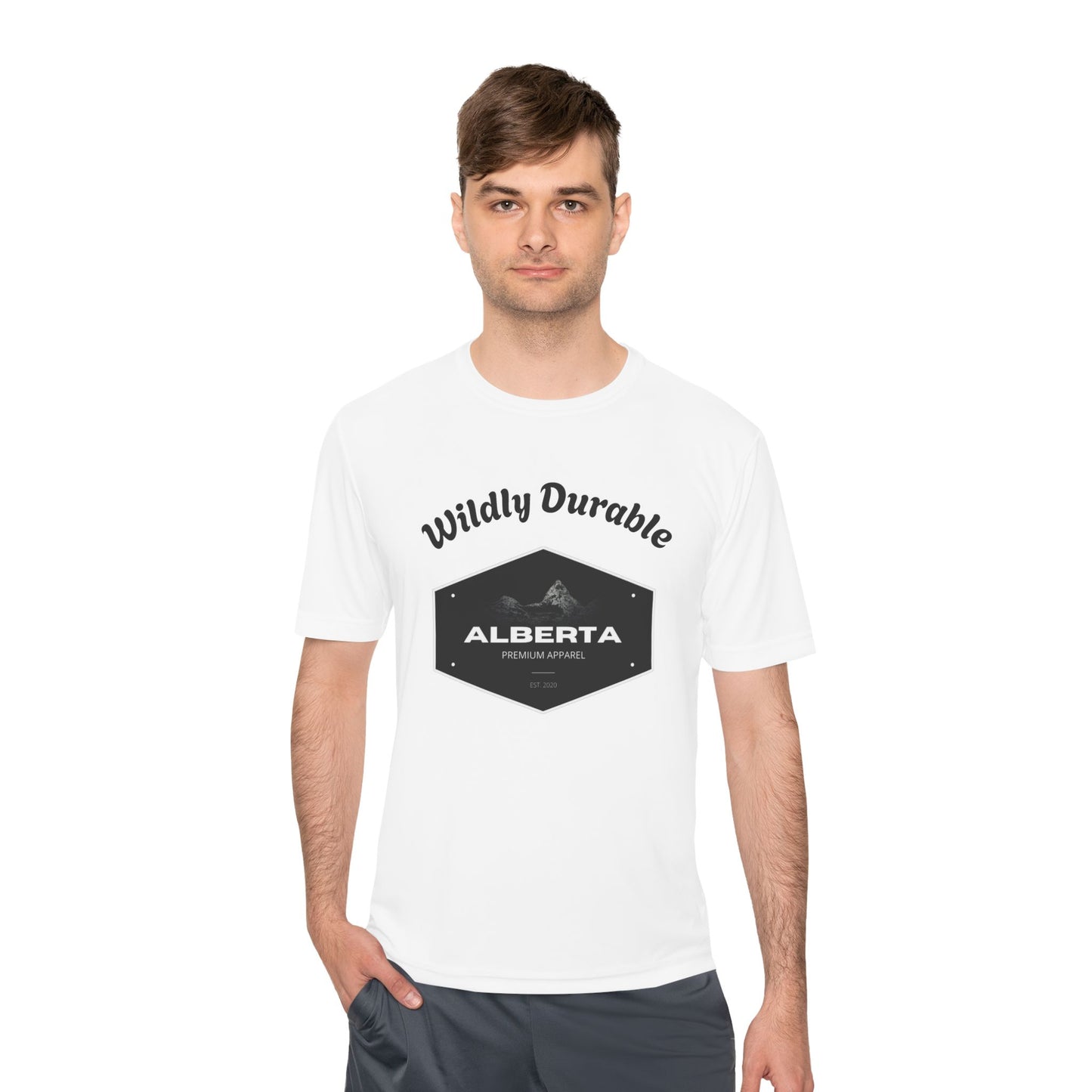 Alberta 'Wildly Durable' Moisture-Wicking Tee — Outdoor Mountain Graphic