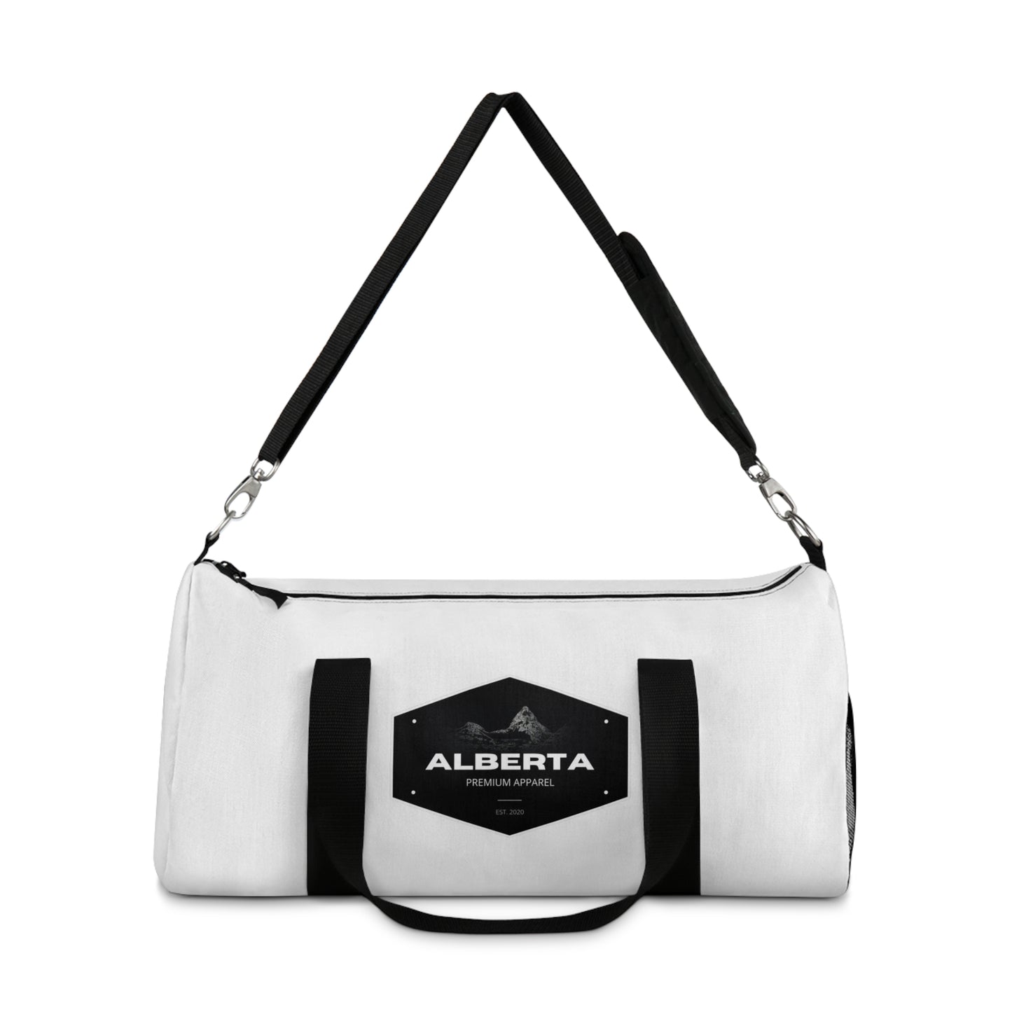 Classic White Duffel Bag — Spacious Travel & Gym Carryall