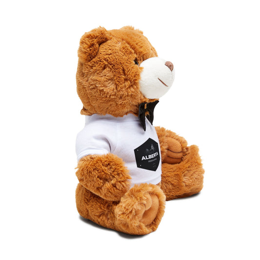 APA Plush - Cute Brown Teddy with Custom T‑Shirt & Bow