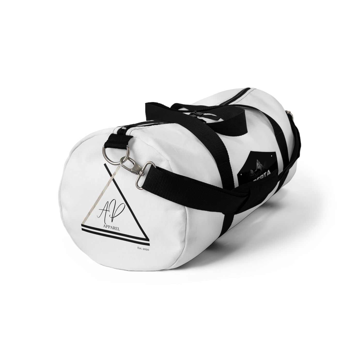 Classic White Duffel Bag — Spacious Travel & Gym Carryall