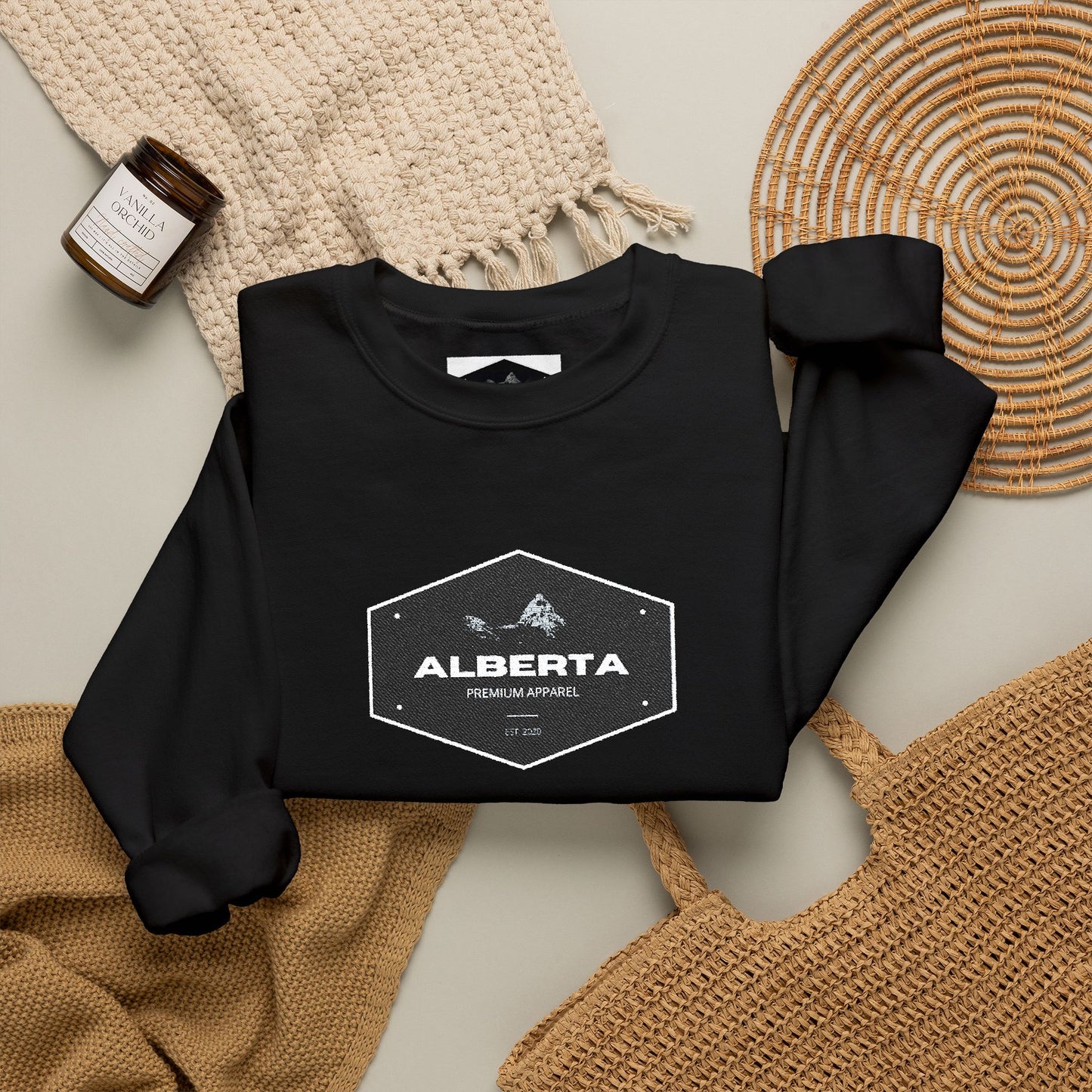 Alberta Premium Mountain Crewneck Sweatshirt